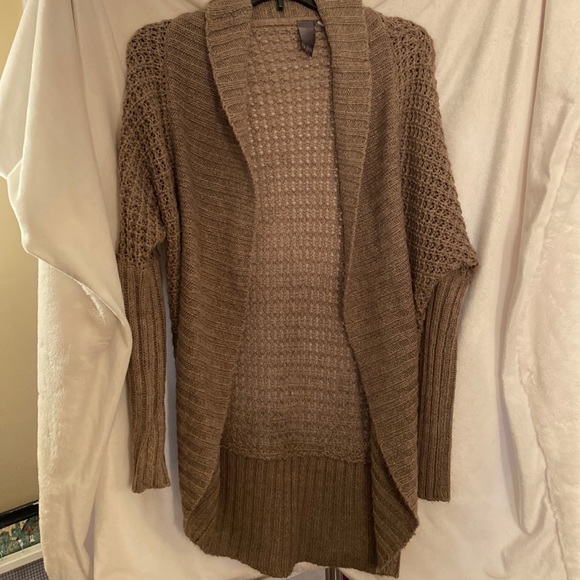 Women's Taupe Colored Open Cadigan - Picture 1 of 1